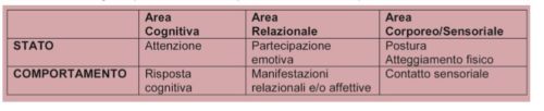 Variabili indagate nei pazienti con demenza sottoposti ad intervento di musicoterapia.