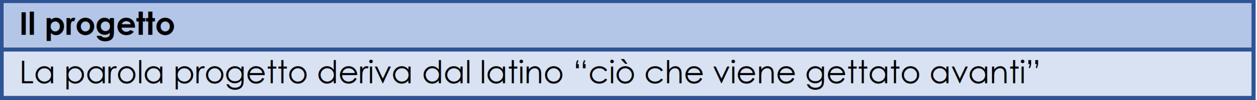 Il progetto