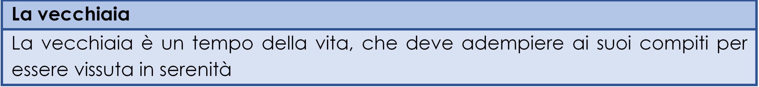 La vecchiaia