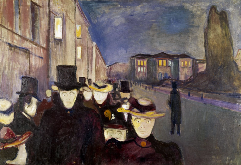 Sera sul viale Karl Johan, Edvard Munch, 1982