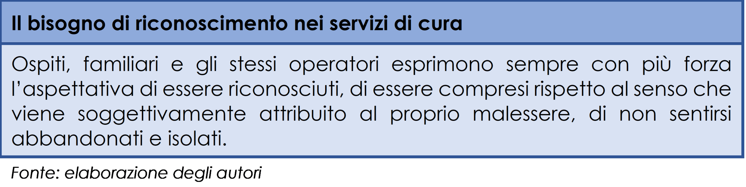 Il bisogno di riconoscimento