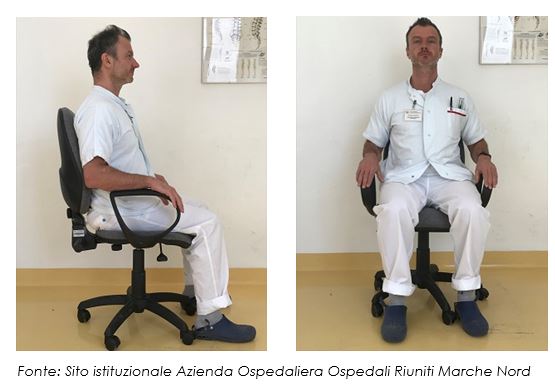La postura corretta del tronco da seduto