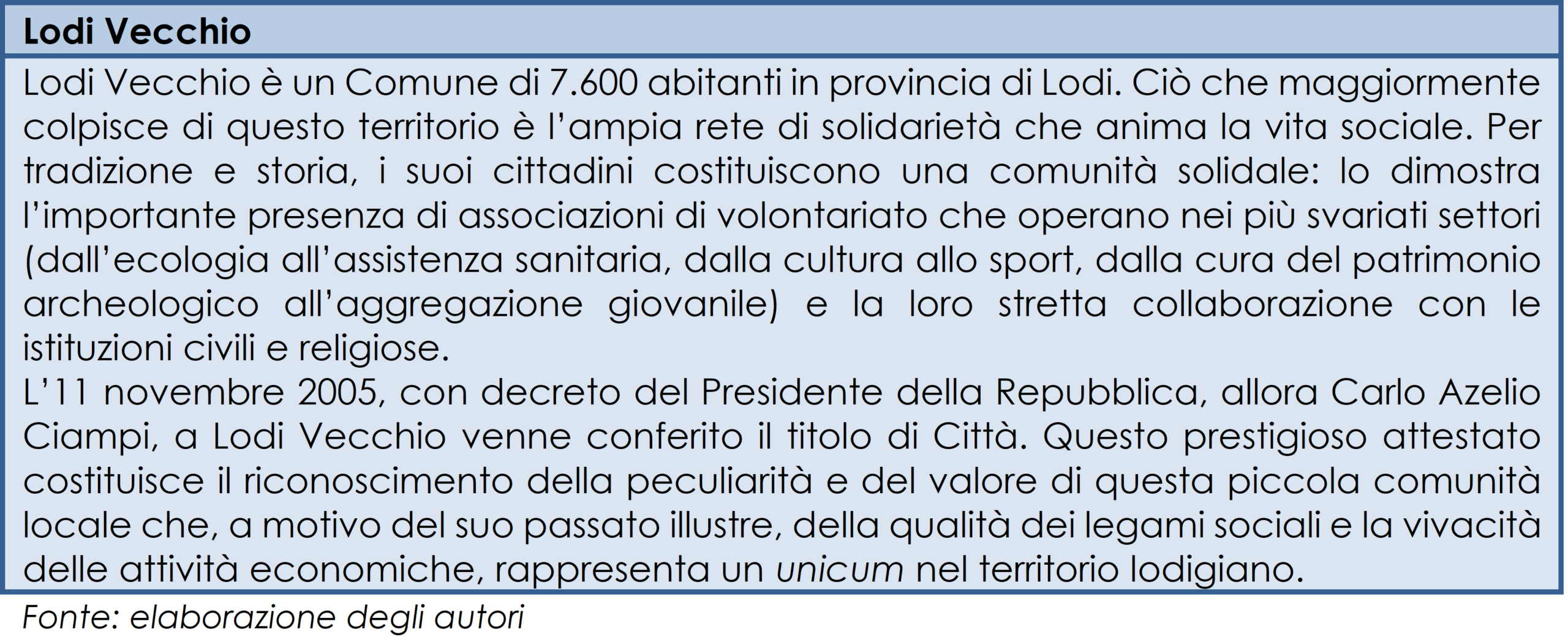 Il Comune di Lodi Vecchio