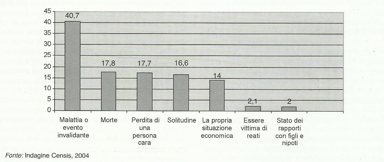 i bisogni degli anziani (valori%)