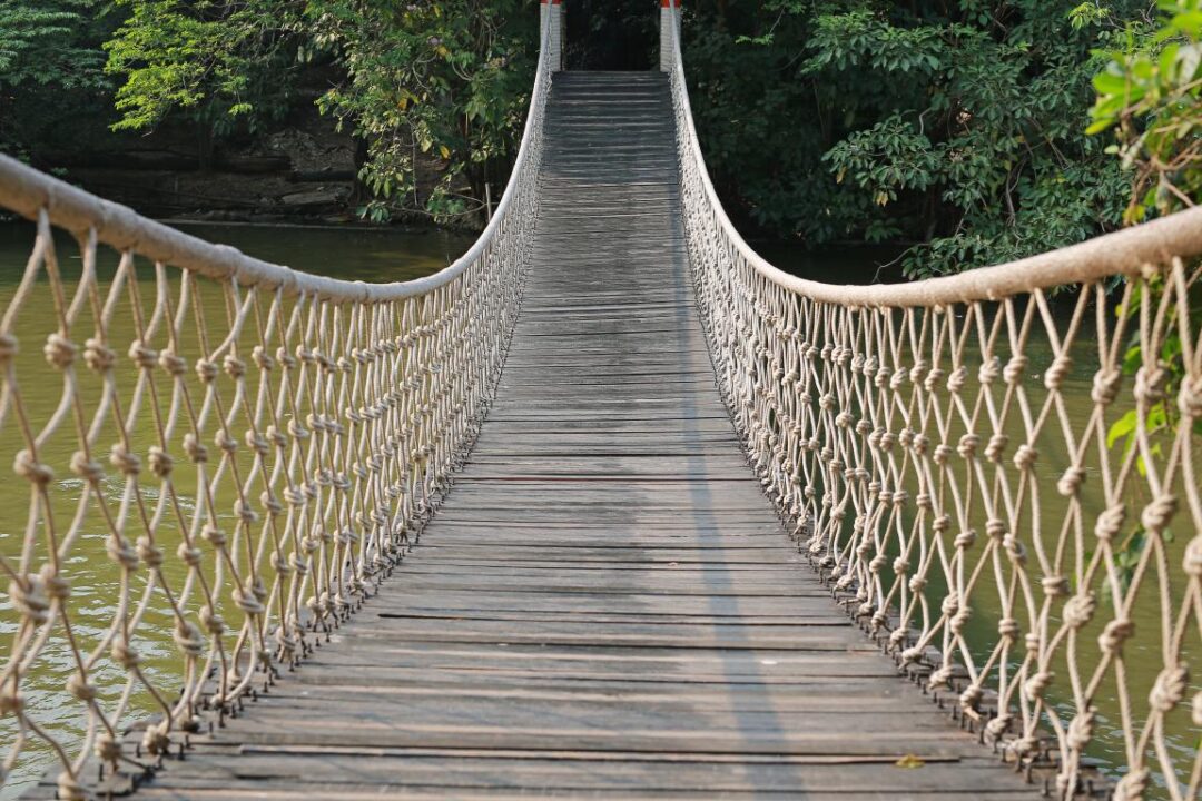 Mini Adventure Wooden Rope Suspension Bridge