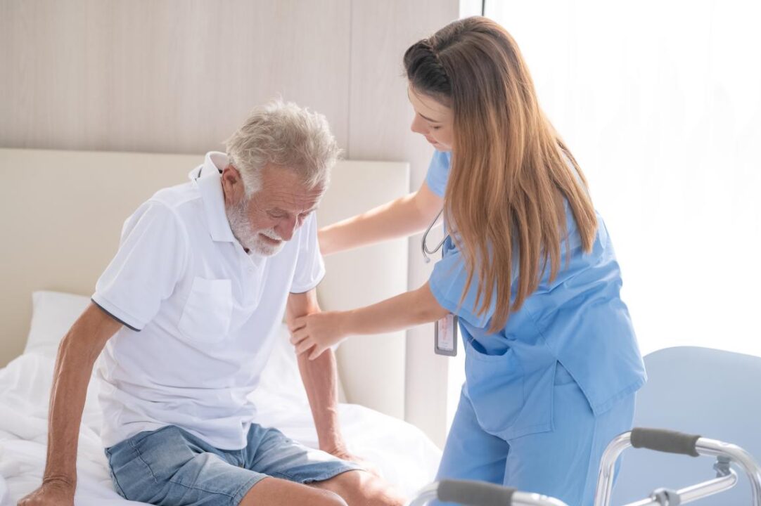 Nurses Are Caring Elderly Patients Home Home Care Concept 1