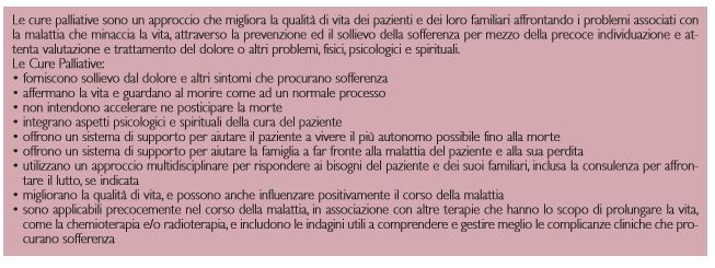 Definizione di Cure Palliative
