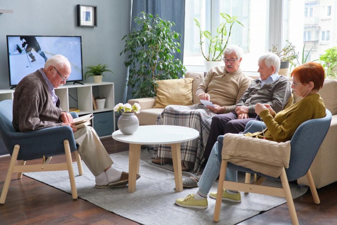 Senior People During Leisure Time Nursing Home